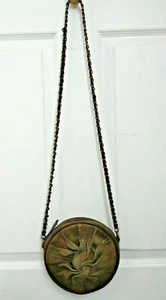 Jessica Simpson Multicolor Pleated Flower Small Circle Zipper Crossbody Bag - Picture 1 of 13