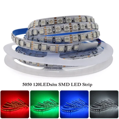 DC 12V 24V RGB LED stirp 10mm width 5050 120LEDs/m RGB Flexible led Tape 1M-5M - Image 1 of 4
