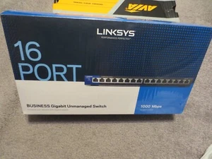 Brand New Sealed Linksys - LGS116 - 16-Port Business Desktop Gigabit Switch - Picture 1 of 2