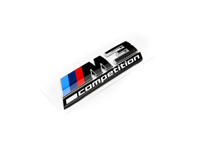 NEW OEM BMW M3 COMPETITION G80 G81 LCI REAR BOOTLID BADGE BLACK 51147907774 - Image 1 of 4