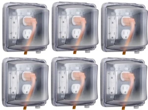 (6) Raco MM2410C TayMac Clear 2 velocità in uso 55 in 1 coperchio presa elettrica standard - Foto 1 di 5