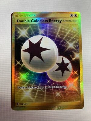 Pokemon TCG Double Colorless Energy DCE 166/145 Guardians Rising SECRET Gold - Image 1 of 2
