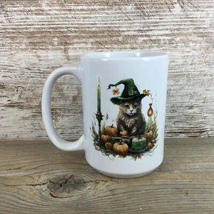 Cat Witch Halloween Ceramic Coffee Mug - Picture 1 of 3