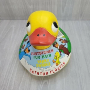 Hanna-Barbera 1976 Flintstones Fun Bath Yakky Doodle Bathtub Floater Duck Empty - Picture 1 of 11
