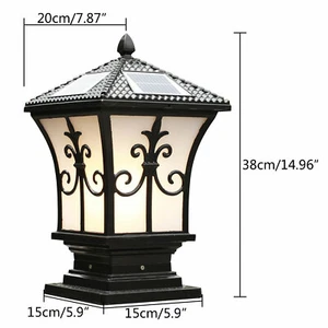 2-Pack LED Solar Powered Fence Post Light Gate Lamp Outdoor Garden Waterproof US - Picture 1 of 19