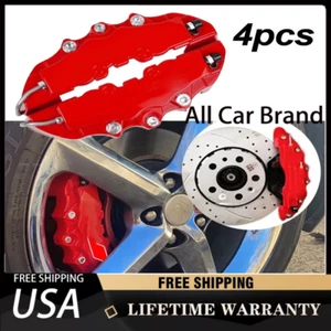 4PCS~3D Style Red M+L Car Disc Brake Caliper Cover Front & Rear Accessories Kits - Bild 1 von 17