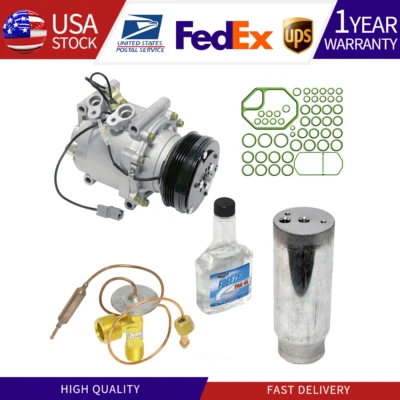 A/C Compressor, Driers, Seal, Tube & Oils Kit Fits 94-95 Honda Civic, Del Sol - Image 1 of 4