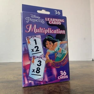 Multiplication Flash Cards Disney Princess Theme 36 Educational Math Learning - Picture 1 of 8
