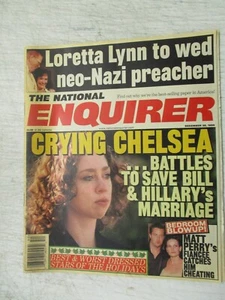 NATIONAL ENQUIRER MAGAZINE DEC 28, 1999 CHELSEA CLINTON MATT PERRY LORETTA LYNN - Picture 1 of 2