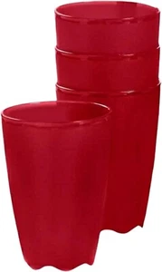 Tupperware Open House Tumblers 18 oz Set of 4 Red NEW - Picture 1 of 1