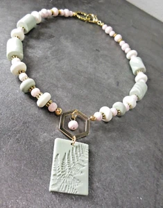 Polymer Clay Halskette mit Anhänger - Bild 1 von 6