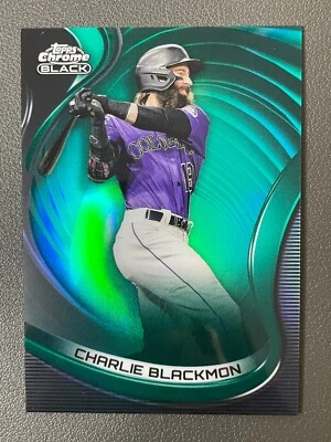 Charlie Blackmon - 2022 Topps Chrome Black #26 - Green Refractor SP SN /99 - Image 1 of 2