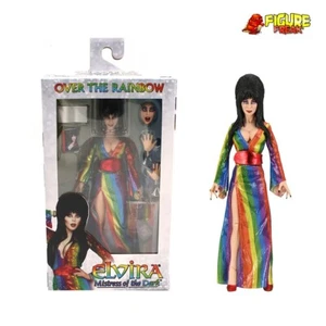 Figura vestida NECA Elvira Mistress of the Dark Over the Rainbow 8" (¡Caja casi nueva!) - Imagen 1 de 6