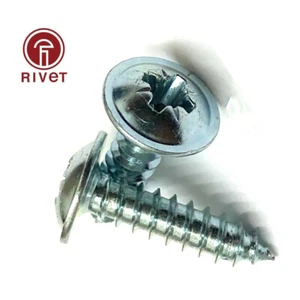 TORNILLO DE GOLPEADOR CABEZA CON BRIDA DE ZINC AB PAN POZI PLATEADO 4-10 g Nuevo - Imagen 1 de 7