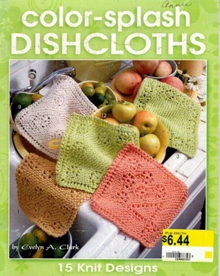 LEISURE ARTS COLOR-SPLASH DISHCLOTHS 15 KNIT DESIGNS - Image 1 of 2