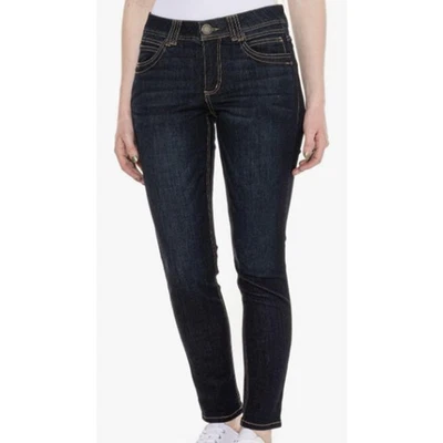 Pantalones de mezclilla para mujer Democracy Ab-Tech con puños enrollables lavado oscuro 12 Foto 1 de 3