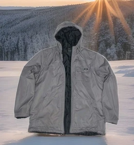 Oakley Giacca Snowboard Invernale Sci Forgiato Ferro Grigio Uomo XL Cappuccio Isolata - Foto 1 di 9