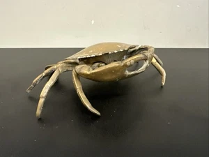 Vintage Messing Krabbe Aschenbecher Klappschale abnehmbare Schmuckschatulle Strand Büro - Bild 1 von 12