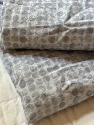 Barbara Berry King Pillowcases (2) Grey Circles Cotton 19x34” - Image 1 of 4