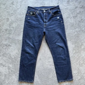 Levi’s 501 Women’s Button Fly Jeans W29 L26 High Rise Straight Leg Distressed - Picture 1 of 12