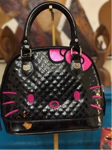 Loungefly Hello Kitty Dome Bag Small Black Pink - Picture 1 of 11