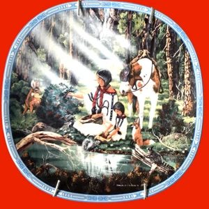 NATIVE AMERICAN COLLECTOR PLATE DIANA STANLEY THE HEALER VISIONS OF THE SACRED - Picture 1 of 8