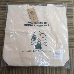 Starbucks x PEANUTS Collaboration 2022 Autumn Collection Snoopy tote bag New Fs - Picture 1 of 7
