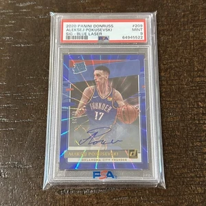 2020 DONRUSS SIGNATURES BLUE LASER #209 ALEKSEJ POKUSEVSKI RC #/25 POP 1 PSA 9 - Bild 1 von 2