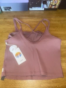 Vuori Rib Crop Tank Marsala Sz Small NWT - Picture 1 of 5