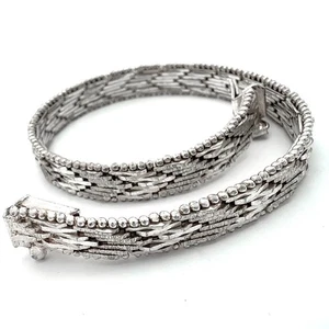7" Riccio-Stil italienisches Mesh Armband in Sterlingsilber mit Box Verschluss, 7 mm & 16 g - Bild 1 von 11