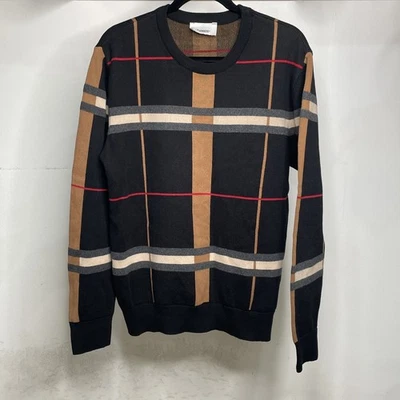 Suéter Pullover BURBERRY Para Hombre Talla Grande EE. UU. Negro Rojo Tostado Gris Marrón Monograma Foto 1 de 4
