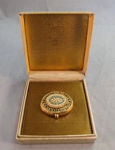 Viviane Woodard Perfume Sólido Estuche Dorado Cuentas Superior En Caja Original De Colección - Imagen 1 de 10