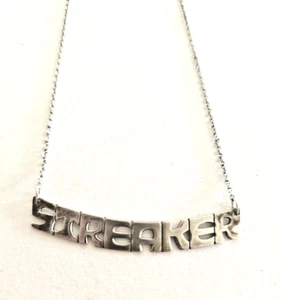 Rare Vintage 'STREAKER' Necklace Sterling Silver .925 by Leonore Duskow Handmade - Picture 1 of 7