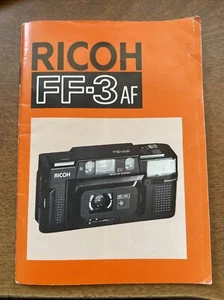 Vintage Ricoh FF-3 AF Super analoge Kleinbildkamera Buch Bedienungsanleitung nur Booklet - Bild 1 von 3