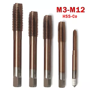 Grifo roscado métrico HSS recubierto de cobalto M2,3,4,5,6,8,10,12 taladro para grifos de máquina - Imagen 1 de 13