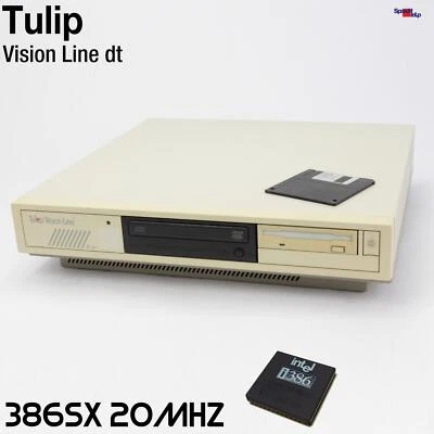Tulip Vision Line DT 386 SX 20MHz Intel Computer PC Windows 3.1 MS-DOS 80386 OK! - Image 1 of 4