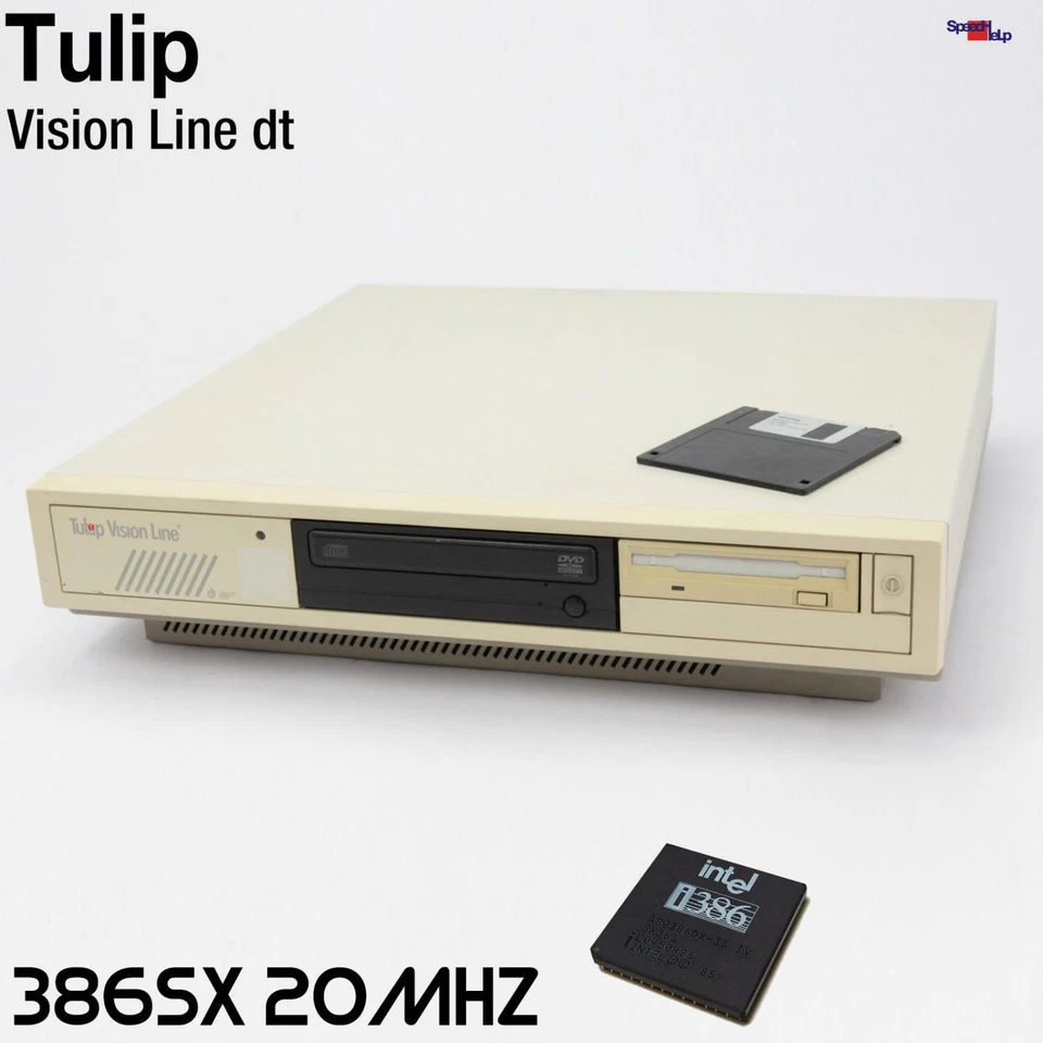 Tulip Vision Line dt 386 SX 20MHZ Intel Computadora PC Windows 3.1 Ms-dos 80386 - Imagen 1 de 4