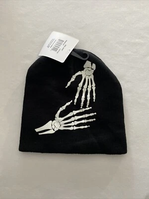 Funny Bones Glo-Hat Beanie Kids Halloween New