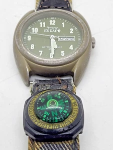 RARE ARMITRON ESCAPE ESC/501 GREEN, JAPAN MOV'T MEN'S WATCH RUNNING PERFECT - Picture 1 of 15