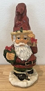 DE COLECCIÓN YESO CERÁMICA 13.5" SANTA GNOMO FIGURA CORONA Y CAMPANAS - ¡LEER!! - Imagen 1 de 10