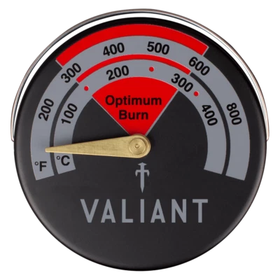 Valiant Magnetic Flue Pipe Log Burner Stove Thermometer - Choice of 2 Colours - Image 1 of 4