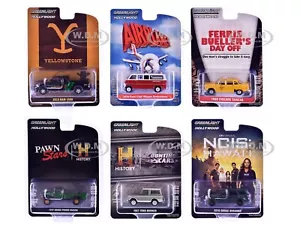 HOLLYWOOD SERIES 42, SET OF 6 PIECES 1/64 DIECAST MODEL CARS BY GREENLIGHT 62030 - Picture 1 of 3