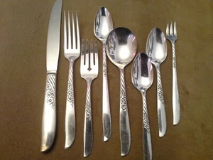 Vintage Wildwood / Always Silverplate Flatware Set service for 12 106 pcs - Imagen 1 de 10