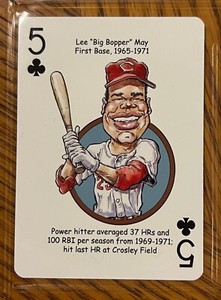 Lee May - Hero Decks caricature playing card - Cincinnati Reds