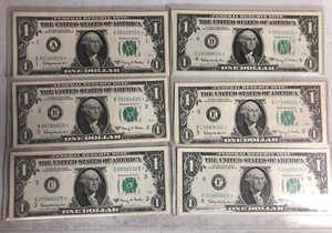 1963A $1.00 DISTRICT SET STARS 12 Uncirculated STAR Notes ALL END IN 25 - Picture 1 of 14