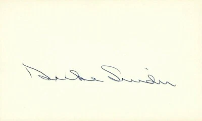 Duke Snider 1947 Brooklyn Dodgers Baseball HOF Signed 3x5 Index Card w/ JSA COA - Image 1 of 2