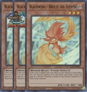 Yugioh! 3x Schwarzflügel - Brise der Zephyr BLCR-DE061 Ultra Rare 1. Auflage NM - Bild 1 von 1