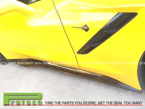 2014+ Chevy Corvette C7 Z51 Stingray JPM Carbon Fiber Bottom Side Skirts Lip - Foto 1 di 3