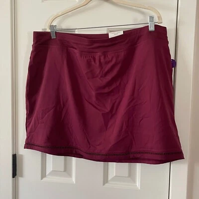 Falda corta St Johns Bay para mujer Plus Borgoña activa talla XXL 2X nueva con etiquetas E1 Foto 1 de 4