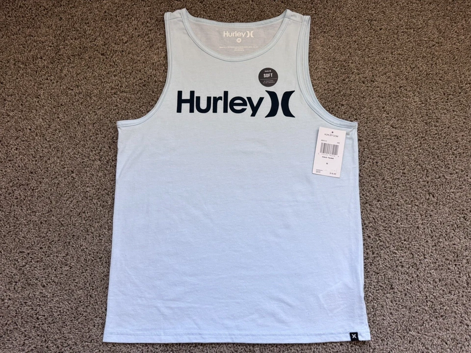 size L Large 12/13 yrs. Hurley boy's blue tie-dye tank top